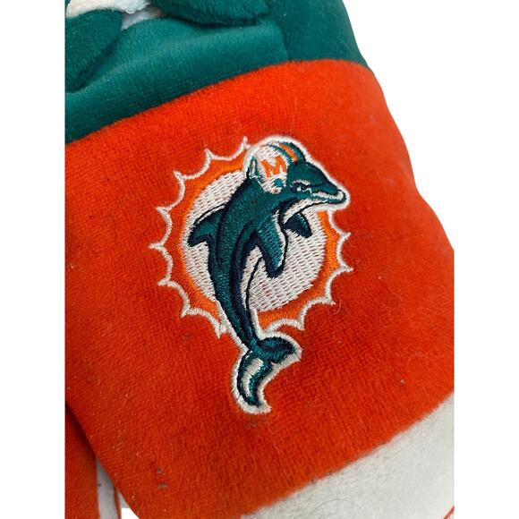 VTG 90’s NFL MIAMI DOLPHINS SHOES SLIPPERS SZ L FOOTBALL FANATIC BIG SHOES - Picture 4 of 16